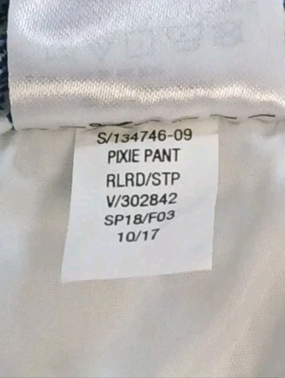 Old Navy Size 10 Pixie Pants White with Blue Pinstripes Floral